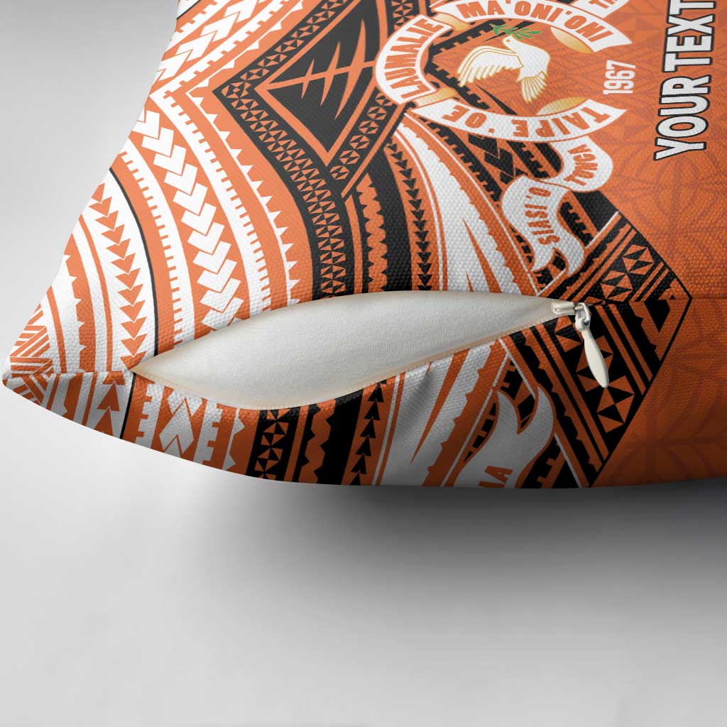 Personalised Tonga Tailulu College Pillow Cover Polynesian Ngatu Tribal - Polynesian Pride