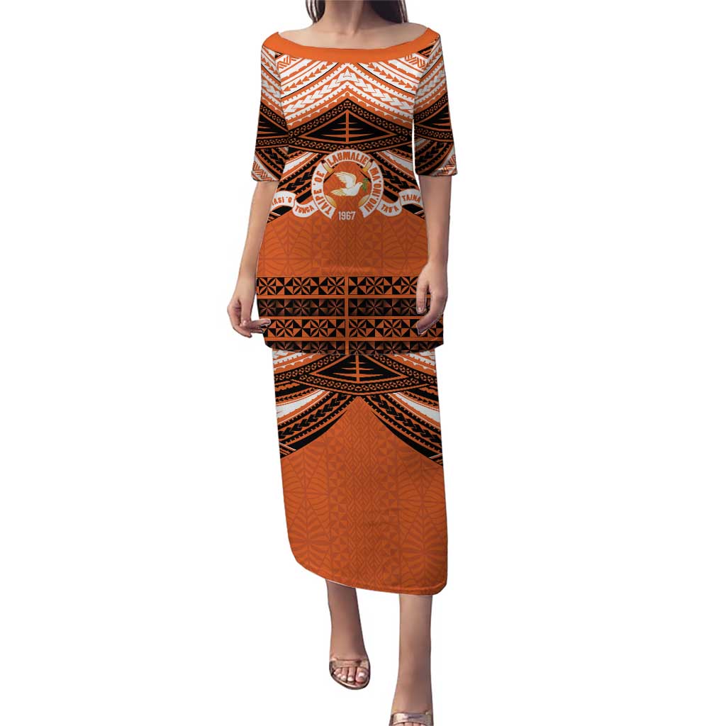 Personalised Tonga Tailulu College Puletasi Polynesian Ngatu Tribal