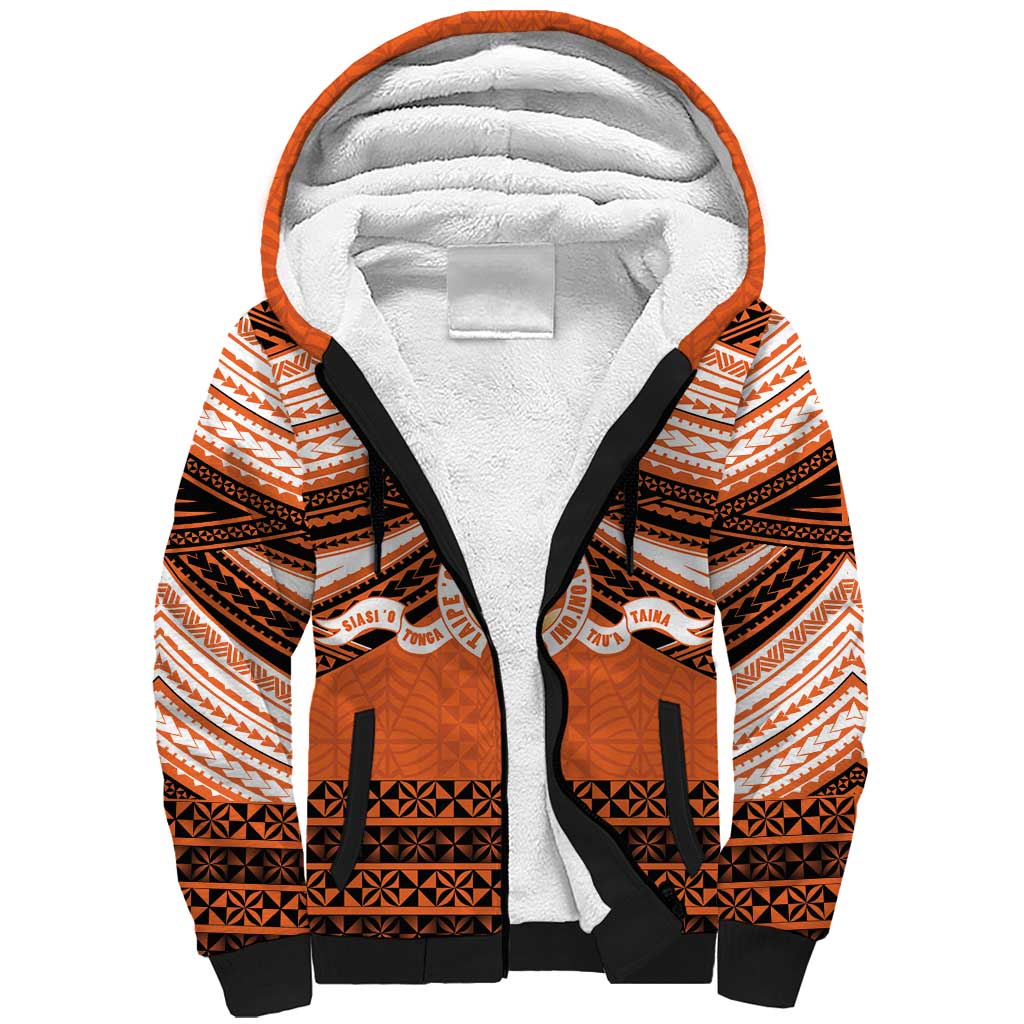 Personalised Tonga Tailulu College Sherpa Hoodie Polynesian Ngatu Tribal