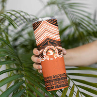 Personalised Tonga Tailulu College Skinny Tumbler Polynesian Ngatu Tribal