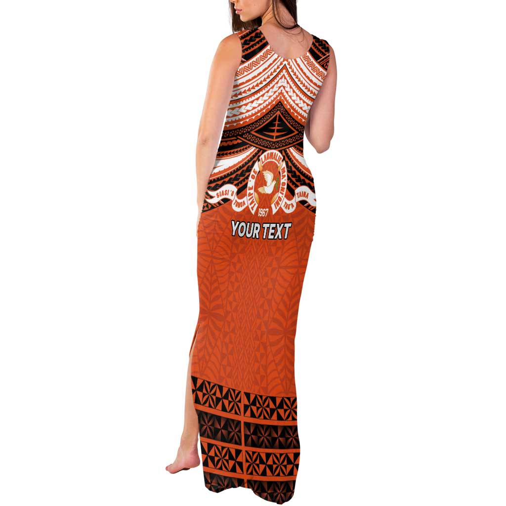 Personalised Tonga Tailulu College Tank Maxi Dress Polynesian Ngatu Tribal