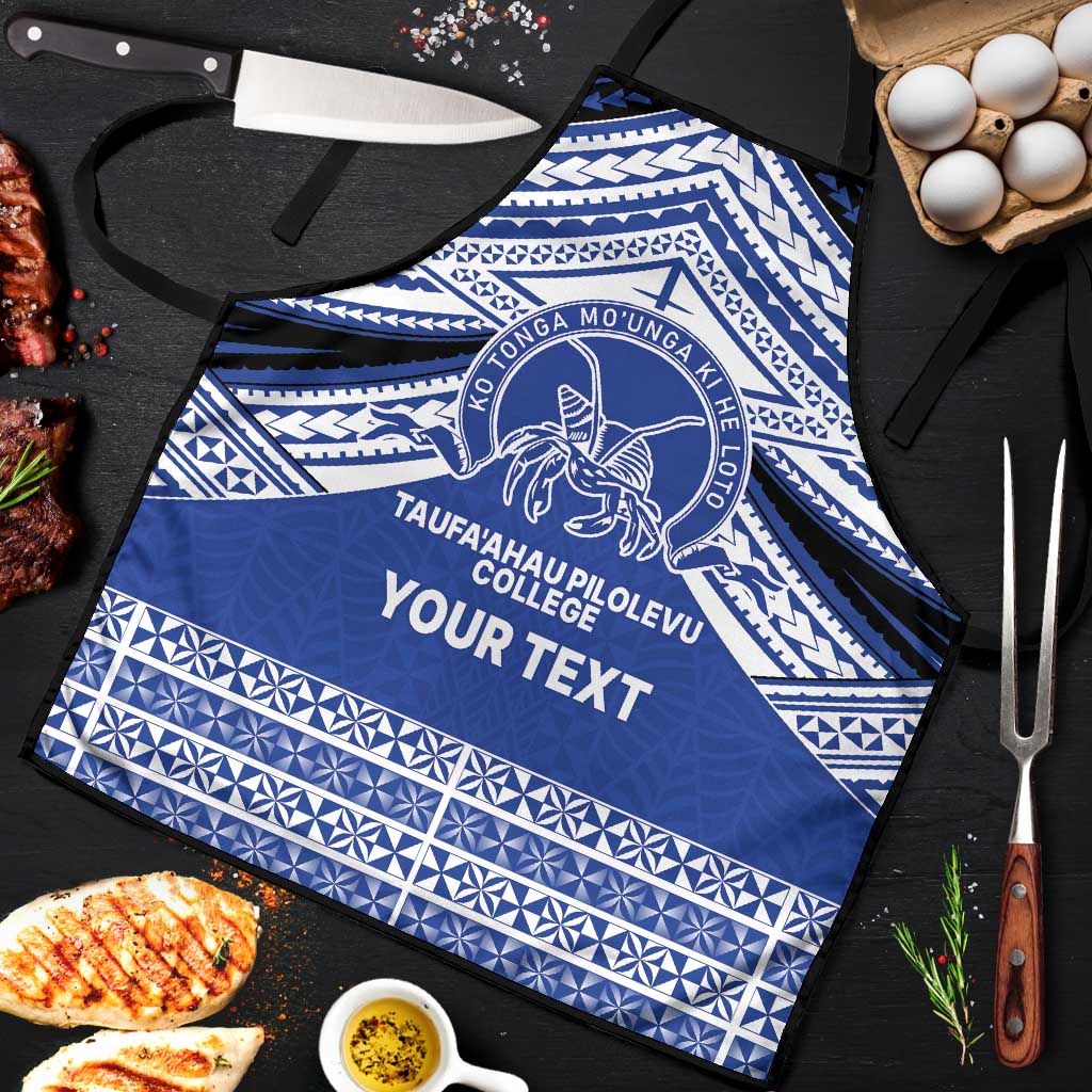 Personalised Tonga Taufa'ahau Pilolevu College Apron Polynesian Ngatu Tribal - Polynesian Pride
