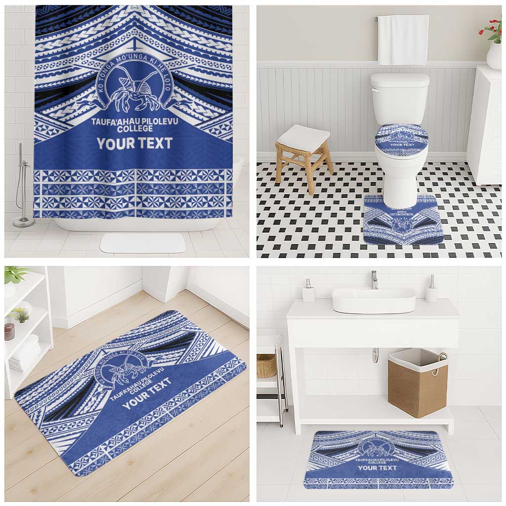 Personalised Tonga Taufa'ahau Pilolevu College Bathroom Set Polynesian Ngatu Tribal - Polynesian Pride