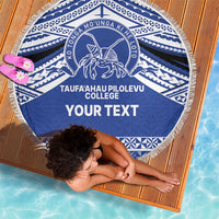 Personalised Tonga Taufa'ahau Pilolevu College Beach Blanket Polynesian Ngatu Tribal