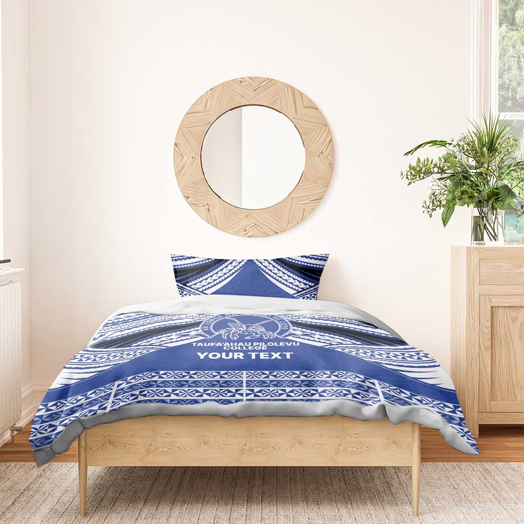Personalised Tonga Taufa'ahau Pilolevu College Bedding Set Polynesian Ngatu Tribal