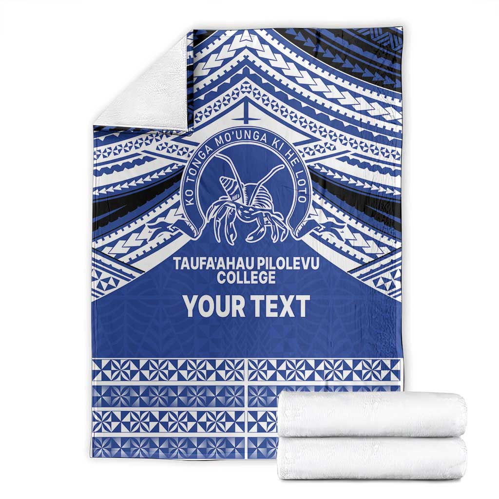 Personalised Tonga Taufa'ahau Pilolevu College Blanket Polynesian Ngatu Tribal