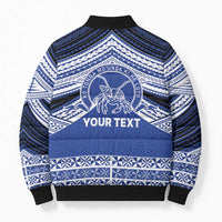 Personalised Tonga Taufa'ahau Pilolevu College Bomber Puffer Jacket Polynesian Ngatu Tribal - Polynesian Pride