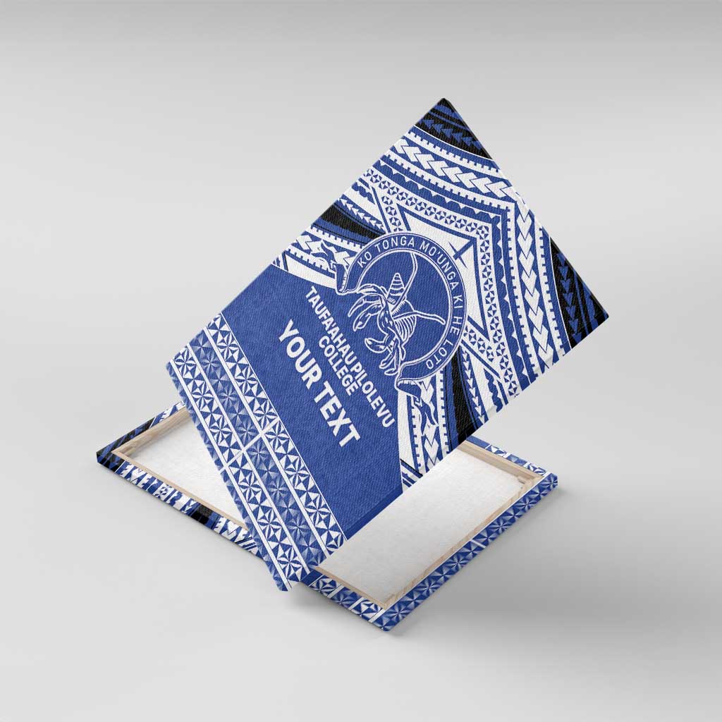 Personalised Tonga Taufa'ahau Pilolevu College Canvas Wall Art Polynesian Ngatu Tribal