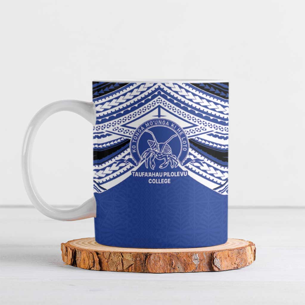 Personalised Tonga Taufa'ahau Pilolevu College Ceramic Mug Polynesian Ngatu Tribal - Polynesian Pride