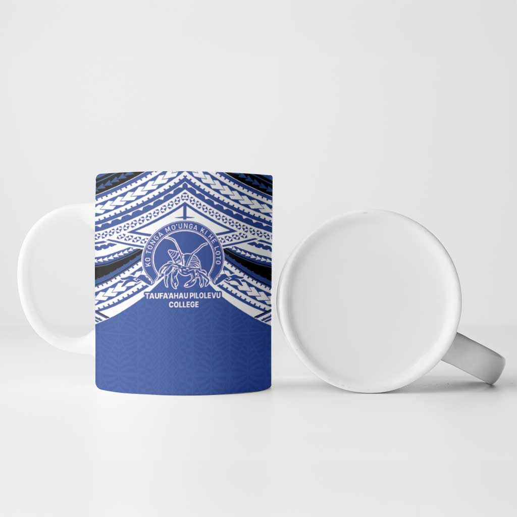 Personalised Tonga Taufa'ahau Pilolevu College Ceramic Mug Polynesian Ngatu Tribal - Polynesian Pride