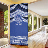 Personalised Tonga Taufa'ahau Pilolevu College Door Cover Polynesian Ngatu Tribal - Polynesian Pride