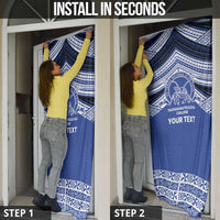 Personalised Tonga Taufa'ahau Pilolevu College Door Cover Polynesian Ngatu Tribal - Polynesian Pride