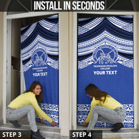 Personalised Tonga Taufa'ahau Pilolevu College Door Cover Polynesian Ngatu Tribal - Polynesian Pride