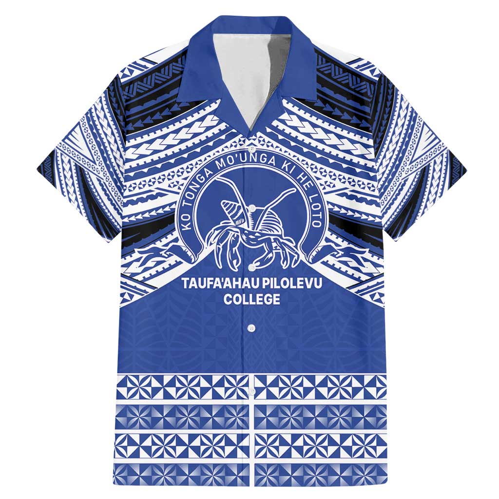 Personalised Tonga Taufa'ahau Pilolevu College Family Matching Mermaid Dress and Hawaiian Shirt Polynesian Ngatu Tribal