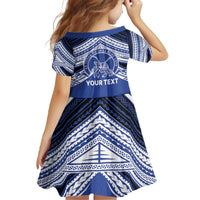 Personalised Tonga Taufa'ahau Pilolevu College Family Matching Off The Shoulder Long Sleeve Dress and Hawaiian Shirt Polynesian Ngatu Tribal