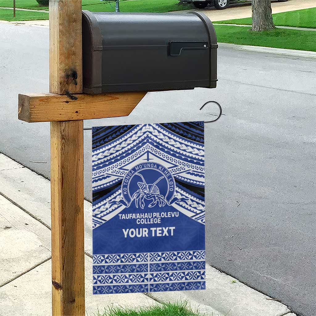 Personalised Tonga Taufa'ahau Pilolevu College Garden Flag Polynesian Ngatu Tribal