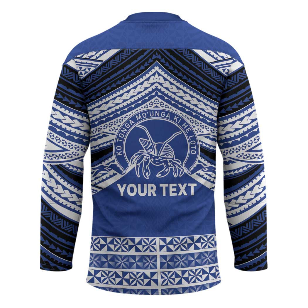Personalised Tonga Taufa'ahau Pilolevu College Hockey Jersey Polynesian Ngatu Tribal - Polynesian Pride