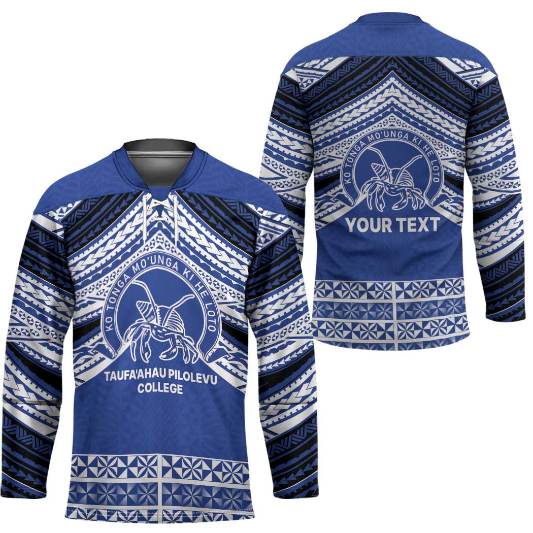 Personalised Tonga Taufa'ahau Pilolevu College Hockey Jersey Polynesian Ngatu Tribal - Polynesian Pride
