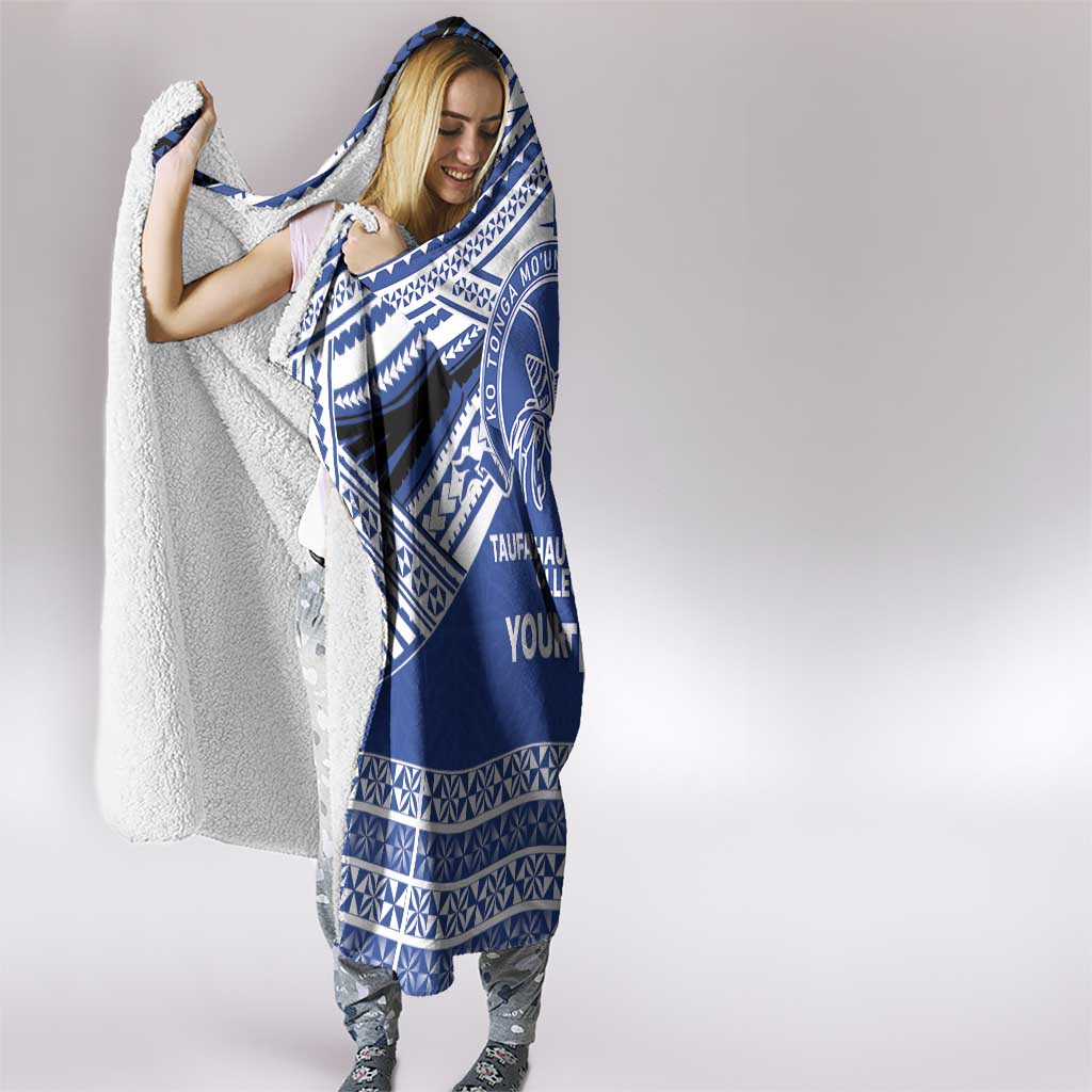 Personalised Tonga Taufa'ahau Pilolevu College Hooded Blanket Polynesian Ngatu Tribal