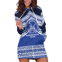 Personalised Tonga Taufa'ahau Pilolevu College Hoodie Dress Polynesian Ngatu Tribal