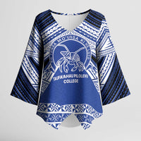Personalised Tonga Taufa'ahau Pilolevu College Kimono Sleeve Blouse Polynesian Ngatu Tribal - Polynesian Pride