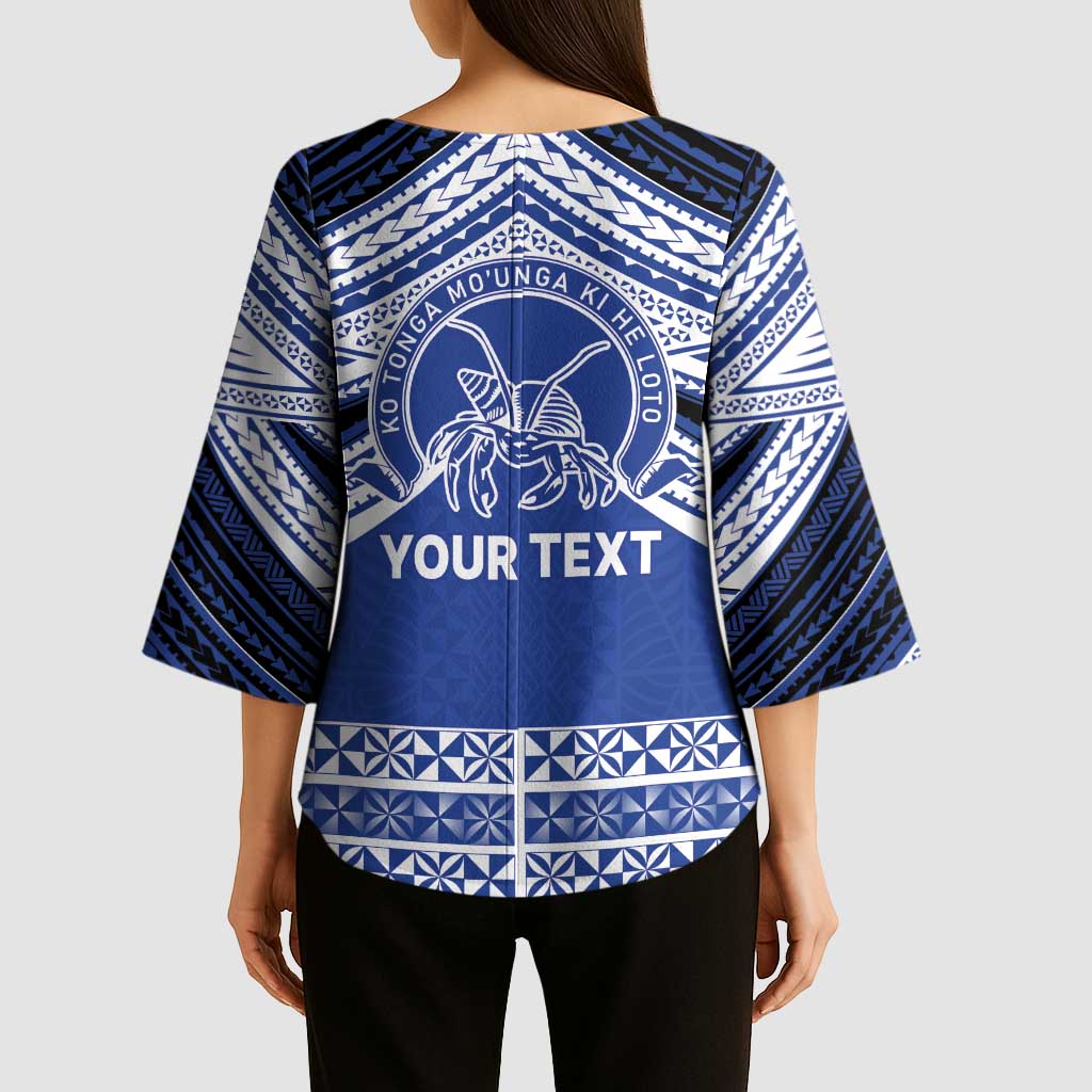 Personalised Tonga Taufa'ahau Pilolevu College Kimono Sleeve Blouse Polynesian Ngatu Tribal - Polynesian Pride