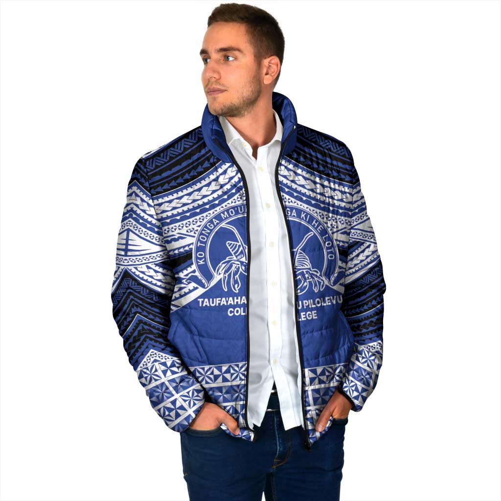 Personalised Tonga Taufa'ahau Pilolevu College Padded Jacket Polynesian Ngatu Tribal - Polynesian Pride