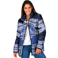 Personalised Tonga Taufa'ahau Pilolevu College Padded Jacket Polynesian Ngatu Tribal - Polynesian Pride