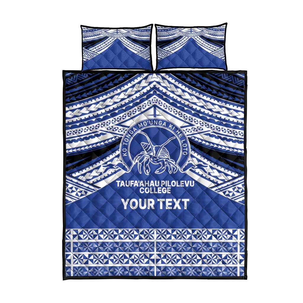 Personalised Tonga Taufa'ahau Pilolevu College Quilt Bed Set Polynesian Ngatu Tribal