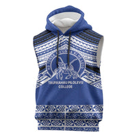 Personalised Tonga Taufa'ahau Pilolevu College Sleeveless Hoodie Polynesian Ngatu Tribal - Polynesian Pride
