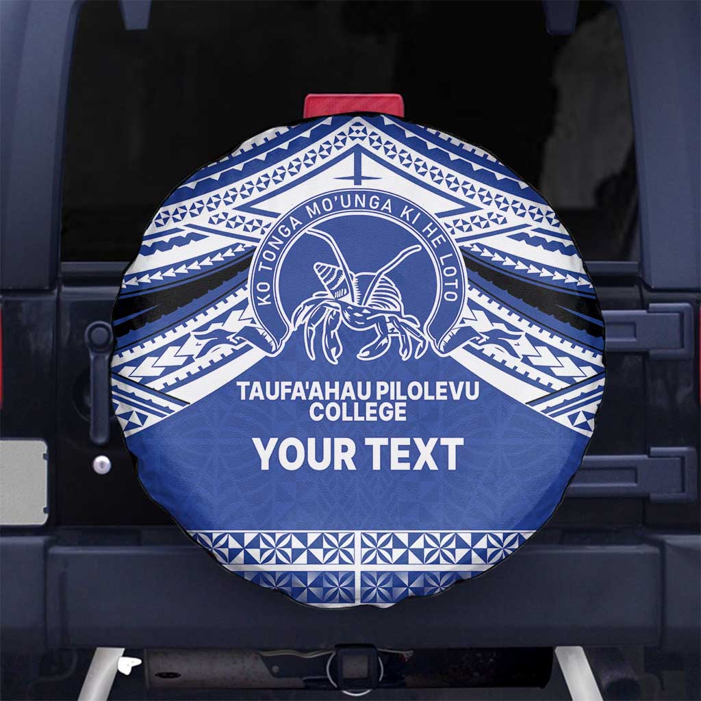 Personalised Tonga Taufa'ahau Pilolevu College Spare Tire Cover Polynesian Ngatu Tribal