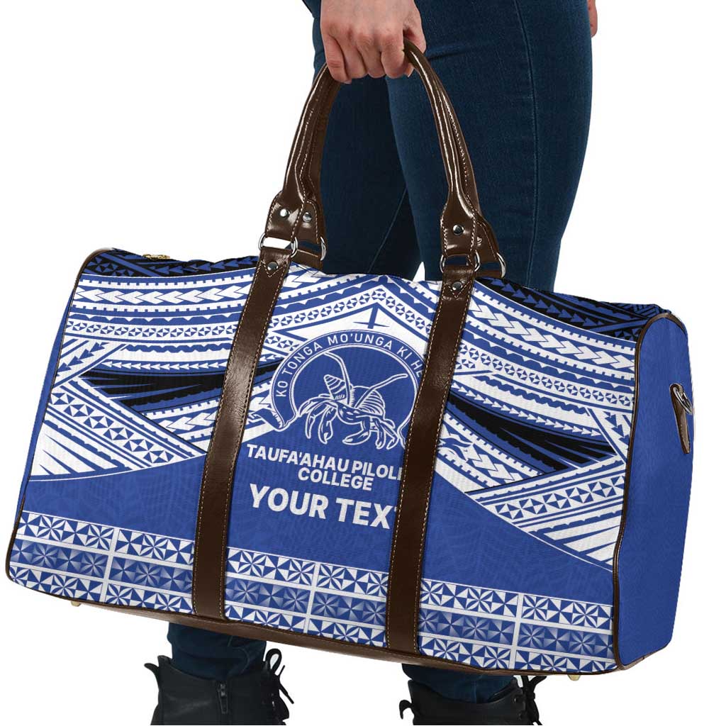 Personalised Tonga Taufa'ahau Pilolevu College Travel Bag Polynesian Ngatu Tribal - Polynesian Pride