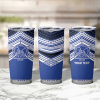 Personalised Tonga Taufa'ahau Pilolevu College Tumbler Cup Polynesian Ngatu Tribal