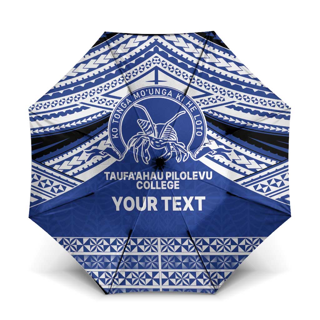 Personalised Tonga Taufa'ahau Pilolevu College Umbrella Polynesian Ngatu Tribal - Polynesian Pride