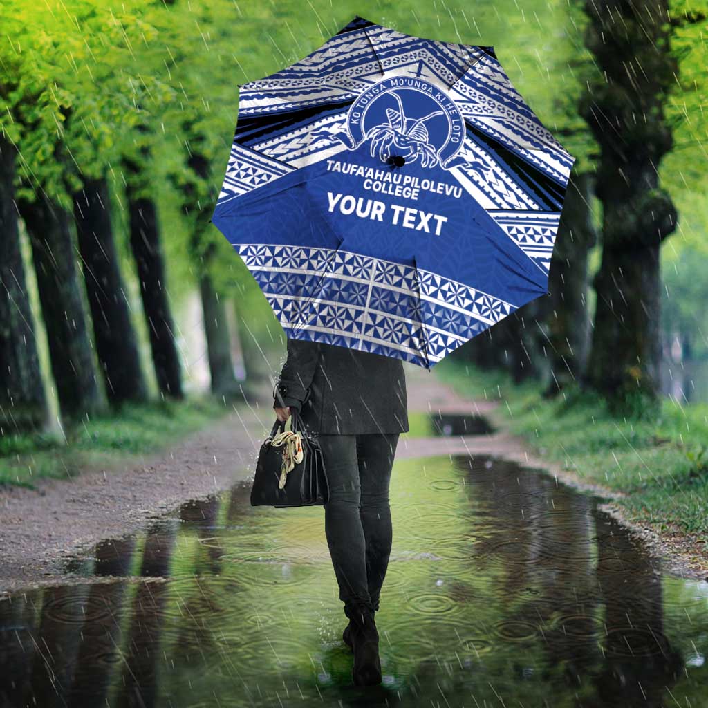 Personalised Tonga Taufa'ahau Pilolevu College Umbrella Polynesian Ngatu Tribal - Polynesian Pride