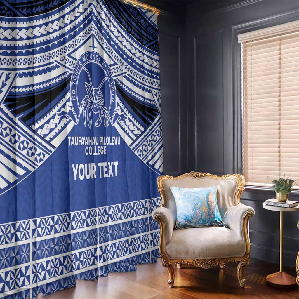 Personalised Tonga Taufa'ahau Pilolevu College Window Curtain Polynesian Ngatu Tribal