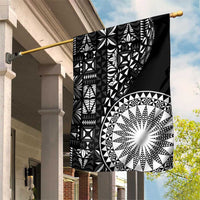 Black Tongan Ngatu Fonulei Pattern Garden Flag