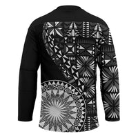 Black Tongan Ngatu Fonulei Pattern Hockey Jersey - Polynesian Pride