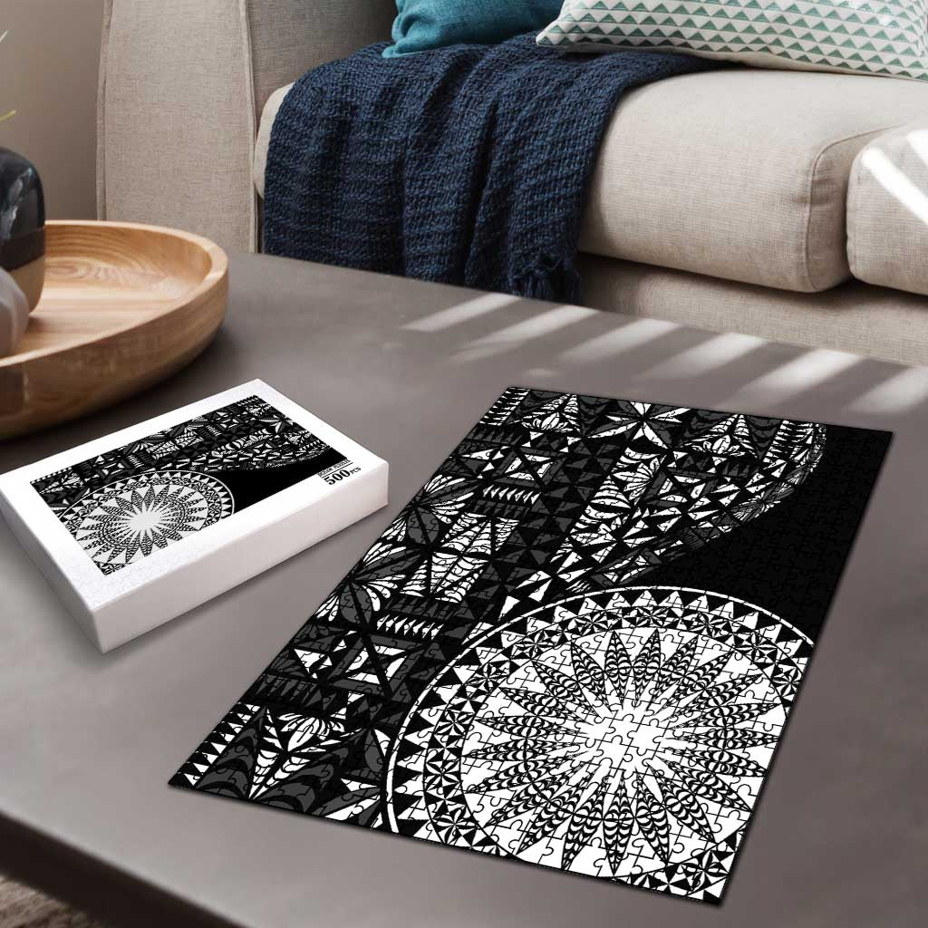 Black Tongan Ngatu Fonulei Pattern Puzzle - Polynesian Pride