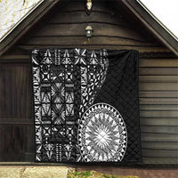 Black Tongan Ngatu Fonulei Pattern Quilt