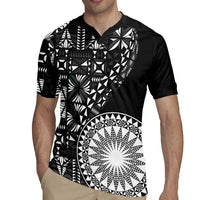 Black Tongan Ngatu Fonulei Pattern Rugby Jersey