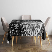 Black Tongan Ngatu Fonulei Pattern Tablecloth