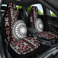 Red Tongan Ngatu Fonulei Pattern Car Seat Cover