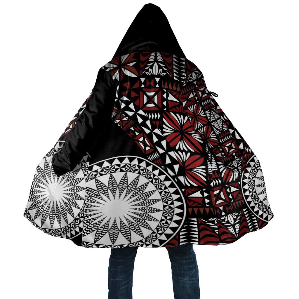 Red Tongan Ngatu Fonulei Pattern Cloak - Polynesian Pride