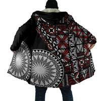 Red Tongan Ngatu Fonulei Pattern Cloak - Polynesian Pride