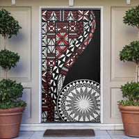 Red Tongan Ngatu Fonulei Pattern Door Cover - Polynesian Pride