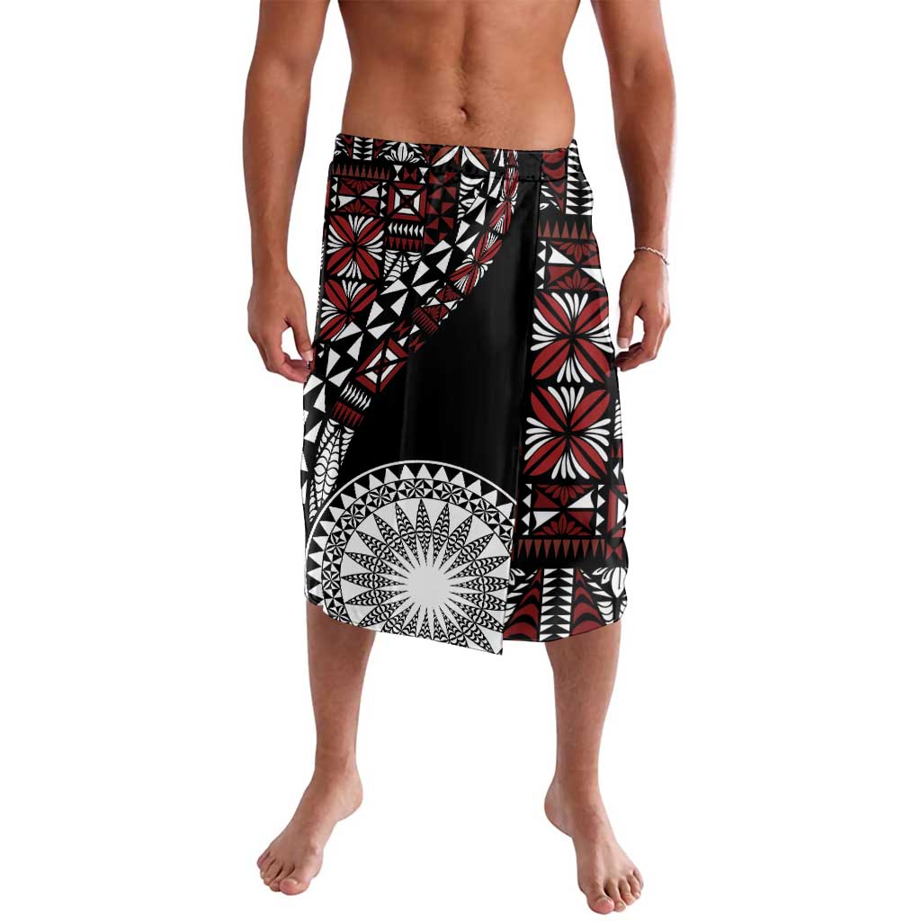 Red Tongan Ngatu Fonulei Pattern Lavalava