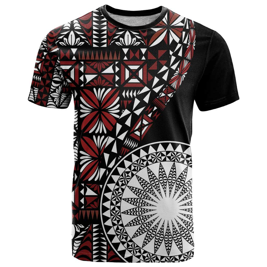 Red Tongan Ngatu Fonulei Pattern T Shirt