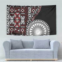 Red Tongan Ngatu Fonulei Pattern Tapestry
