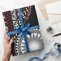 Red Tongan Ngatu Fonulei Pattern Wrapping Paper - Polynesian Pride